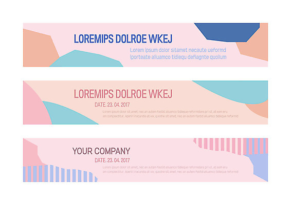 도형 템플릿 배너템플릿 가로배너 사각프레임 사람없음 사각형 현수막 배너세트 AI파일 배너 프레임 가로 세트 파일형식 벡터