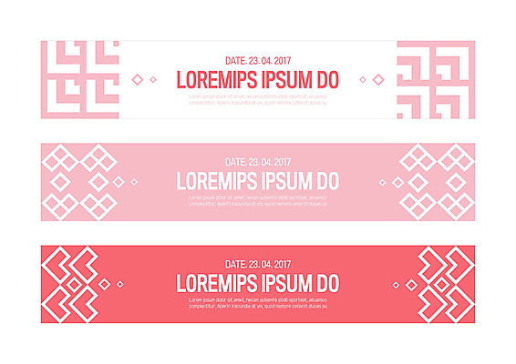 도형 템플릿 배너템플릿 가로배너 사각프레임 사람없음 사각형 현수막 배너세트 AI파일 배너 프레임 가로 세트 파일형식 벡터