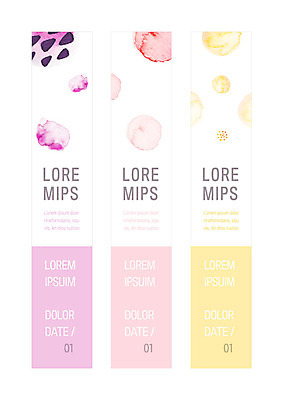 템플릿 배너템플릿 세로배너 수채화 사각프레임 사람없음 사각형 현수막 번짐 배너세트 AI파일 도형 배너 프레임 세로 세트 파일형식 벡터 효과