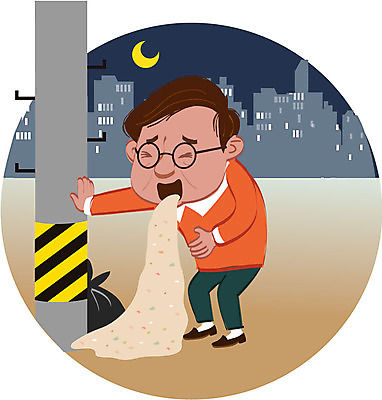 전신 남자 캠페인 가로등 일러스트 한명 서기 성인 건물 치료 질병 암 구토 위암 국내일러스트 AI파일 1 건축물 공공시설 의학 모션 사람 증상 파일형식 벡터