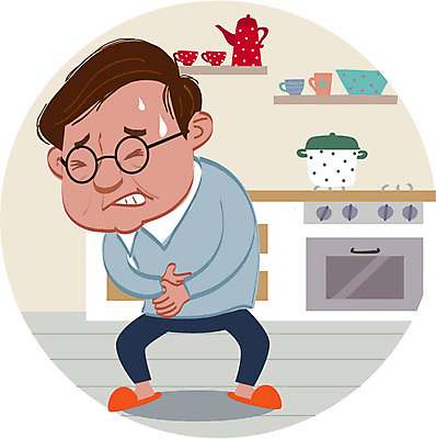 전신 남자 캠페인 일러스트 한명 서기 성인 치료 주방 고통 질병 암 복통 위암 국내일러스트 AI파일 1 감정 의학 모션 사람 파일형식 벡터