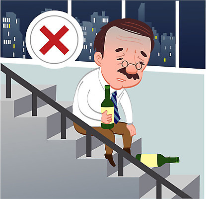 전신 남자 캠페인 일러스트 한명 앉기 성인 건물 치료 계단 금지 질병 음주 소주 암 식도암 국내일러스트 AI파일 1 건축물 의학 모션 주류 사람 파일형식 벡터