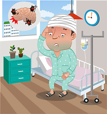 전신 남자 캠페인 일러스트 병원 한명 앉기 성인 치료 환자 침대 질병 링거 암 뇌종양 국내일러스트 AI파일 1 가구 의학 의료기기 모션 사람 병 파일형식 벡터