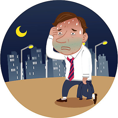 전신 남자 캠페인 일러스트 한명 성인 건물 치료 걷기 질병 암 갑상선 식은땀 국내일러스트 AI파일 1 건축물 신체 의학 모션 사람 파일형식 벡터