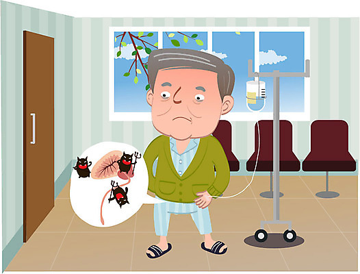 전신 노년 남자 캠페인 일러스트 병원 한명 서기 치료 질병 링거 암 전립선 국내일러스트 AI파일 1 의학 의료기기 모션 사람 성인 파일형식 벡터