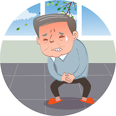 전신 노년 남자 캠페인 일러스트 한명 서기 치료 고통 질병 암 전립선 국내일러스트 AI파일 1 감정 의학 모션 사람 성인 파일형식 벡터