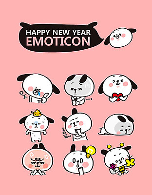 캐릭터 스티커 여러마리 일러스트 새해 아이디어 사랑 손짓 사람없음 세트 슬픔 분노 하트 좌절 개띠 강아지 꿀벌 고민 개캐릭터 이모티콘 2018년 무술년 일러캐릭터 AI파일 모양 감정 동물캐릭터 다수 컨셉 모션 반려동물 십이지신 개 벌_곤충 연도 파일형식 벡터