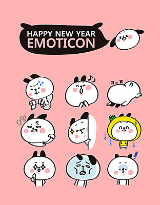 캐릭터 스티커 여러마리 일러스트 노래 새해 사람없음 세트 슬픔 최고 개띠 강아지 화장실 우비 개캐릭터 변기 이모티콘 당황 2018년 무술년 일러캐릭터 AI파일 옷 감정 음악 동물캐릭터 다수 반려동물 십이지신 개 연도 파일형식 벡터