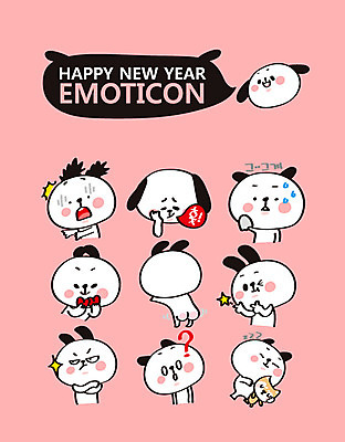 캐릭터 스티커 여러마리 일러스트 새해 사랑 웃음 사람없음 세트 놀람 개띠 강아지 호기심 개캐릭터 이모티콘 당황 노려봄 2018년 시바견 무술년 일러캐릭터 AI파일 감정 동물캐릭터 다수 컨셉 표정 반려동물 십이지신 개 연도 파일형식 벡터