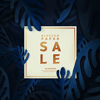 PSD 편집이미지 나뭇잎 프레임 사람없음 쇼핑 세일 페이퍼아트 이미지편집 잎 파일형식