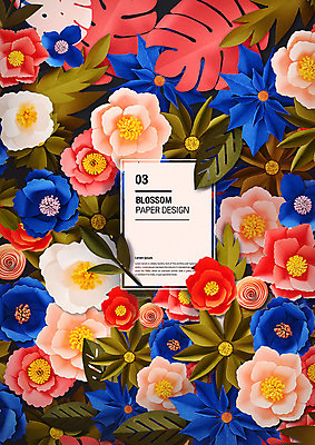 PSD 편집이미지 꽃 나뭇잎 프레임 사람없음 페이퍼아트 동백 종이꽃 이미지편집 식물 잎 파일형식