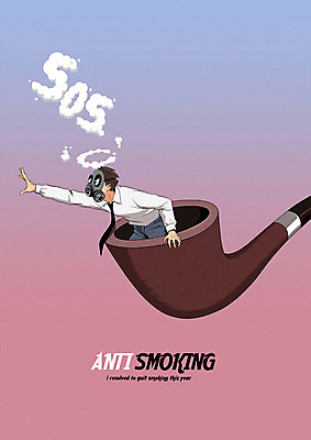 PSD 남자 캠페인 일러스트 새해 건강 한명 상반신 성인 계획 탈출 금연 담뱃대 sos 방독면 국내일러스트 1 컨셉 담배 마스크 사람 사회이슈 구조요청 파일형식