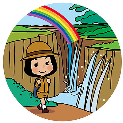 전신 나무 여자 여행 무지개 일러스트 아프리카 한명 성인 야외 걷기 절벽 폭포 세계여행 국내일러스트 AI파일 자연요소 식물 1 나라 모션 자연 사람 세계 파일형식 벡터