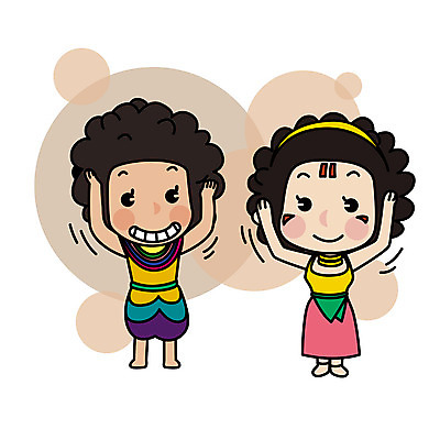 전신 여자 여행 일러스트 아프리카 서기 성인 두명 친구 우정 체험 세계여행 전통의상 가발 국내일러스트 AI파일 전통 나라 컨셉 관계 모션 사람 세계 파일형식 벡터