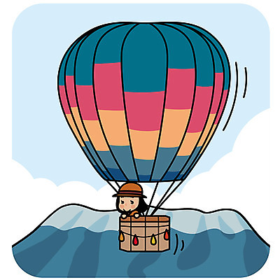 주간 여자 여행 일러스트 아프리카 하늘 산 한명 상반신 성인 야외 탐험 열기구 비행 세계여행 국내일러스트 AI파일 자연요소 1 나라 항공교통 사람 세계 파일형식 벡터