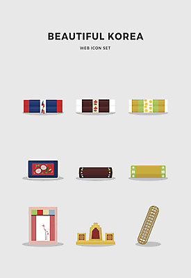 아이콘 한국전통 전통 베개 침구 사람없음 세트 이불 죽부인 2D아이콘 AI파일 한국 파일형식 벡터