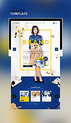 PSD 템플릿 여자 리본 웹템플릿 사이트템플릿 선물 한명 20대 성인 파란색 선물상자 쇼핑 태블릿 홈페이지 세일 홈페이지시안 한국인 성인여자한명만 이미지템플릿 1 컬러 사람 동양인 청년 전자제품 스마트기기 상자 여자한명만 성인여자만 파일형식