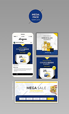 PSD 템플릿 손 웹템플릿 디자인시안 모바일 선물 한명 신체부위 파란색 선물상자 쇼핑 세트 홈페이지 세일 양손 소셜네트워크 미디어팩 SNS배너 이미지템플릿 1 컬러 사람 상자 파일형식