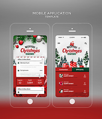 PSD 템플릿 웹템플릿 크리스마스 디자인시안 모바일 선물 사람없음 빨간색 선물상자 스마트폰 홈페이지 크리스마스트리 장식볼 어플리케이션 모바일템플릿 모바일앱 이미지템플릿 기념일 컬러 장식 핸드폰 스마트기기 상자 파일형식