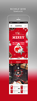 PSD 템플릿 여자 웹템플릿 크리스마스 디자인시안 모바일 20대 성인 두명 빨간색 선물상자 스마트폰 홈페이지 장식볼 한국인 아기 모바일템플릿 모바일웹 여자만 이미지템플릿 기념일 컬러 선물 사람 동양인 청년 장식 핸드폰 스마트기기 상자 파일형식