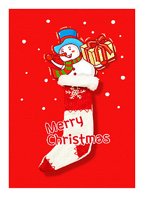 크리스마스 일러스트 눈사람 사람없음 빨간색 선물상자 눈 산타양말 국내일러스트 AI파일 자연요소 기념일 컬러 날씨 선물 상자 파일형식 벡터