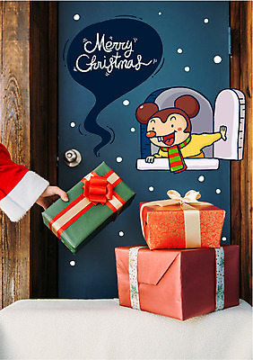 손 크리스마스 일러스트 신체부위 선물상자 산타클로스 문 주기 쥐캐릭터 국내일러스트 AI파일 기념일 동물캐릭터 모션 선물 사람 상자 쥐 파일형식 벡터