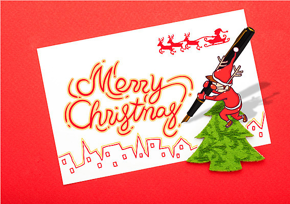 남자 크리스마스 일러스트 한명 크리스마스트리 산타클로스 만년필 편지 국내일러스트 AI파일 카드프레임 1 기념일 프레임 사람 펜 파일형식 벡터