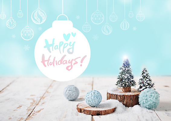 PSD 편집이미지 크리스마스 사람없음 크리스마스트리 장식볼 털실 나무토막 이미지편집 기념일 장식 실 파일형식