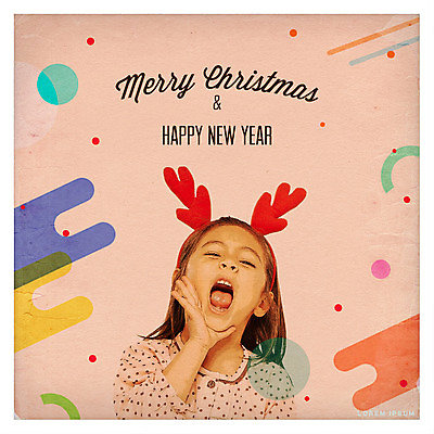 PSD 외국인 편집이미지 여자 어린이 크리스마스 한명 상반신 앞모습 외침 루돌프머리띠 소녀한명만 이미지편집 1 기념일 뷰포인트 사람 인종 소리 머리띠 여자한명만 소녀만 파일형식