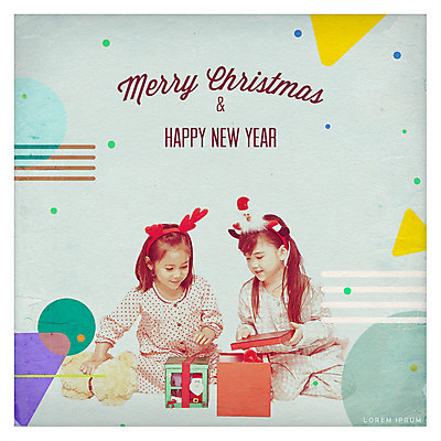 전신 도형 PSD 서양인 외국인 편집이미지 여자 어린이 크리스마스 앉기 두명 친구 선물상자 루돌프머리띠 소녀만 이미지편집 기념일 관계 모션 선물 사람 인종 상자 머리띠 여자만 어린이만 파일형식