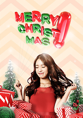 PSD 편집이미지 여자 크리스마스 한명 미소 상반신 20대 성인 앞모습 선물상자 눈감음 한국인 풍선 성인여자한명만 이미지편집 1 기념일 뷰포인트 모션 표정 선물 사람 동양인 청년 상자 여자한명만 성인여자만 파일형식