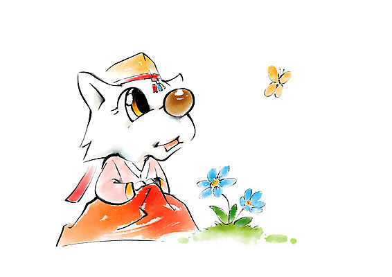 PSD 한마리 꽃 나비 일러스트 캘리그라피 새해 사람없음 개띠 강아지 한복 번짐 개캐릭터 2018년 무술년 국내일러스트 식물 1 한국전통 동물캐릭터 곤충 반려동물 십이지신 개 전통의상 연도 파일형식 효과