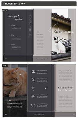 도형 템플릿 표지디자인 표지 ZIP 내지 리플렛 두마리 3단접지 팜플렛 사람없음 고양이 반려 인디자인 INDD 이미지템플릿 2 포유류 반려동물 파일형식