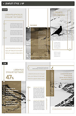 템플릿 표지디자인 표지 ZIP 내지 리플렛 겨울 3단접지 산 팜플렛 사람없음 눈 까마귀 인디자인 INDD 이미지템플릿 자연요소 계절 조류 날씨 파일형식