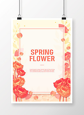 PSD 편집이미지 꽃 포스터 프레임 집게 사람없음 봄 카네이션 꽃프레임 이미지편집 식물 계절 파일형식