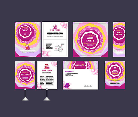 도형 템플릿 배너템플릿 사람 이벤트 두명 세트 파티 와인 축제 현수막 전단 엽서 초대장 약도 소봉투 행사세트 행사템플릿 AI파일 배너 지도 편지봉투 카드_감사 주류 편지 홍보물 파일형식 벡터