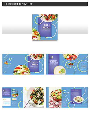 템플릿 접시 ZIP 다이어트 토마토 채소 집게 팜플렛 사람없음 샐러드 채식 인디자인 INDD 이미지템플릿 식기 음식 건강 파일형식