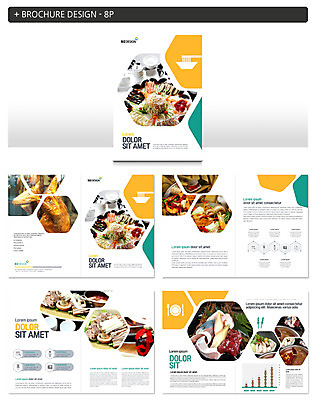 템플릿 접시 ZIP 음식 팜플렛 사람없음 중식 냉채 편육 인디자인 INDD 이미지템플릿 식기 육류 파일형식