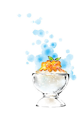 PSD 그릇 음식 일러스트 캘리그라피 여름음식 사람없음 빙수 제철음식 국내일러스트 식기 디저트 제철 파일형식 여름_계절