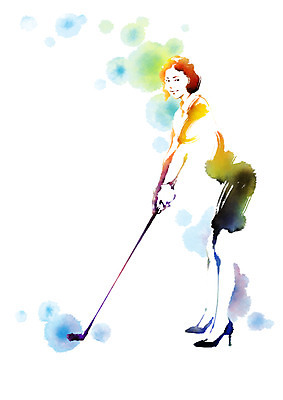 전신 PSD 여자 골프 일러스트 캘리그라피 한명 서기 성인 운동 골프채 비즈니스우먼 국내일러스트 1 비즈니스 모션 골프용품 건강 사람 구기 직장인 파일형식