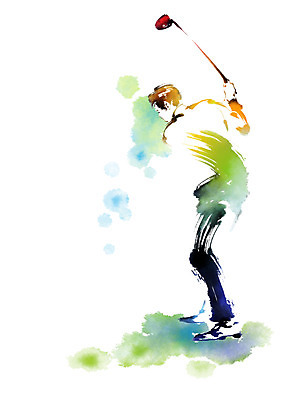 전신 PSD 남자 골프 일러스트 캘리그라피 한명 서기 들기 성인 운동 골프채 스윙 국내일러스트 1 포즈 모션 골프용품 건강 사람 구기 파일형식