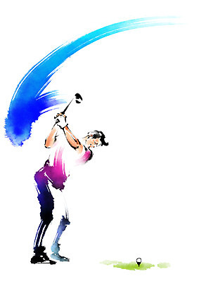 전신 PSD 남자 골프 일러스트 캘리그라피 골프공 한명 서기 성인 운동 골프채 스윙 국내일러스트 1 포즈 공 모션 골프용품 건강 사람 구기 파일형식