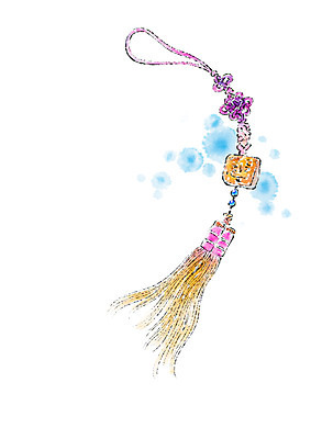 PSD 한국문화 한국전통 일러스트 캘리그라피 전통소품 사람없음 노리개 국내일러스트 동양문화 전통 한국 오브젝트 파일형식