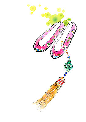 PSD 한국문화 한국전통 일러스트 캘리그라피 전통소품 사람없음 노리개 고무신 꽃고무신 국내일러스트 동양문화 전통 신발 한국 오브젝트 파일형식