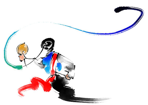 PSD 한국문화 한국전통 남자 일러스트 캘리그라피 붓터치 한명 상반신 성인 한복 풍물놀이 사물놀이 소고 상모 상모돌리기 국내일러스트 1 동양문화 전통 타악기 한국 국악기 국악 사람 전통놀이 전통의상 전통공연 파일형식