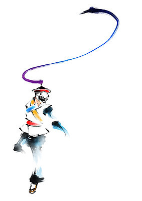 전신 PSD 한국문화 한국전통 남자 일러스트 캘리그라피 붓터치 한명 서기 성인 한복 풍물놀이 사물놀이 상모 상모돌리기 국내일러스트 1 동양문화 전통 모션 한국 국악 사람 전통놀이 전통의상 전통공연 파일형식