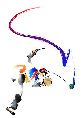 PSD 한국문화 한국전통 남자 일러스트 캘리그라피 붓터치 한명 성인 한복 풍물놀이 사물놀이 소고 상모 상모돌리기 국내일러스트 1 동양문화 전통 타악기 한국 국악기 국악 사람 전통놀이 전통의상 전통공연 파일형식