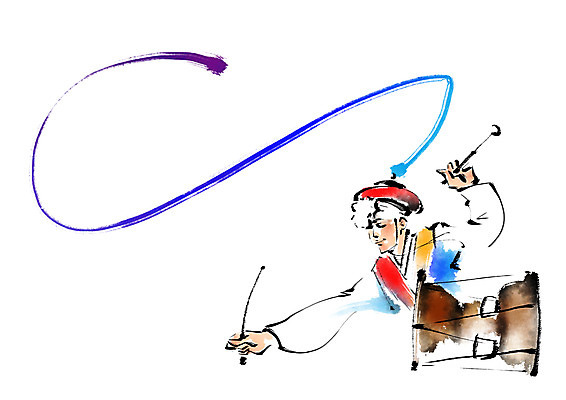 PSD 한국문화 한국전통 남자 일러스트 캘리그라피 붓터치 한명 상반신 성인 한복 풍물놀이 사물놀이 장구 상모 상모돌리기 장구채 국내일러스트 1 동양문화 전통 타악기 한국 국악기 국악 사람 전통놀이 전통의상 전통공연 파일형식