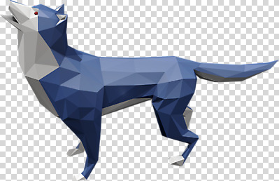 동물 편집이미지 한마리 사람없음 3D소스 3D 입체 디지털합성 늑대 PNG 폴리곤 로우폴리 편집소스 1 포유류 파일형식