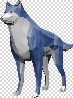 동물 편집이미지 한마리 사람없음 3D소스 3D 입체 디지털합성 늑대 PNG 폴리곤 로우폴리 편집소스 1 포유류 파일형식